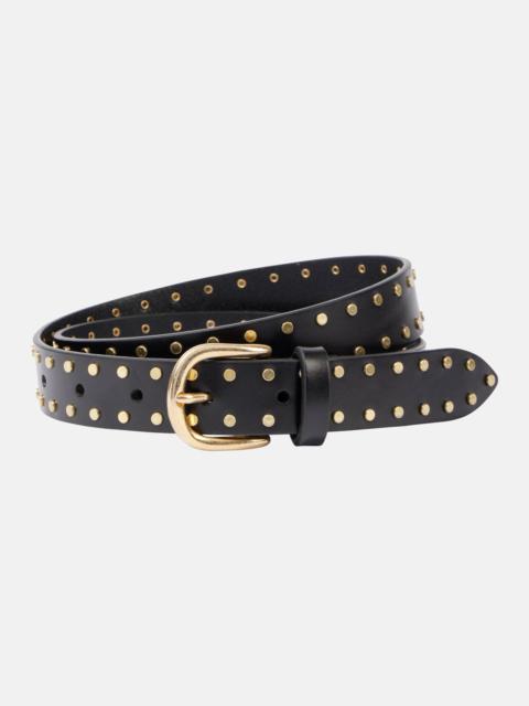 Zap studded leather belt
