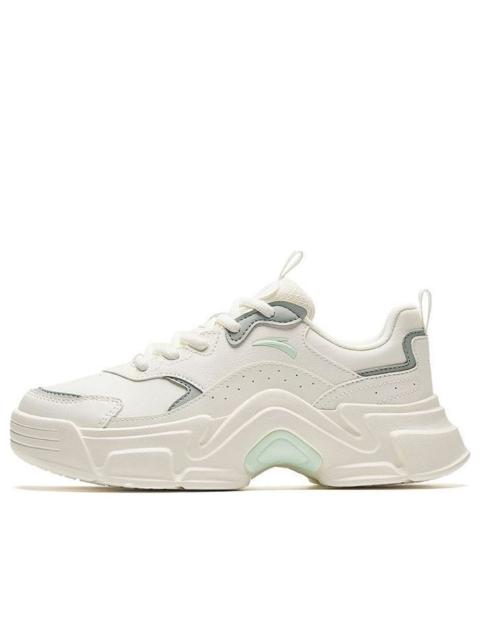 (WMNS) ANTA Platform Leather 'White Green Grey' 922328816-4
