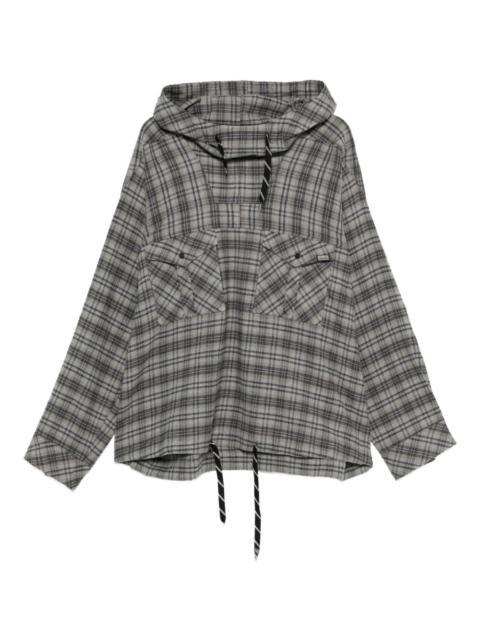 check-pattern hoodie