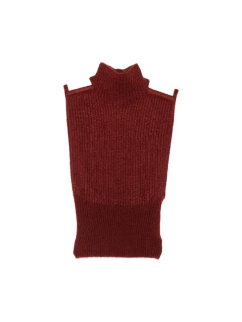 Wool high-neck vest