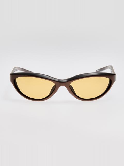 Curvo Sunglasses in Metallic Brown
