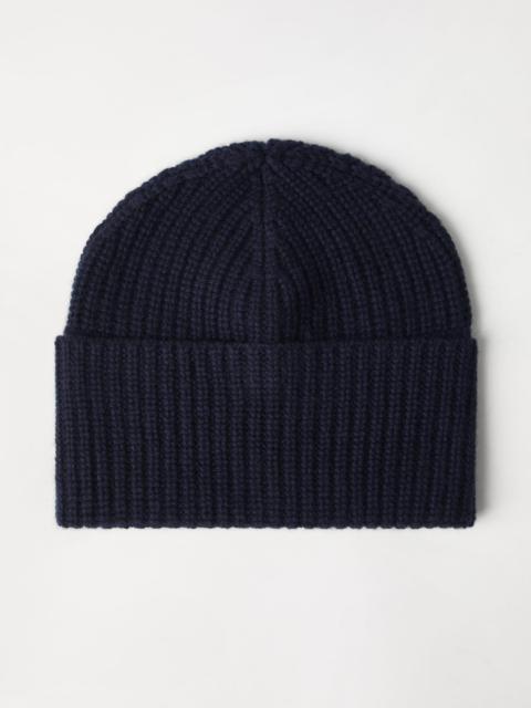 Cashmere English rib knit beanie