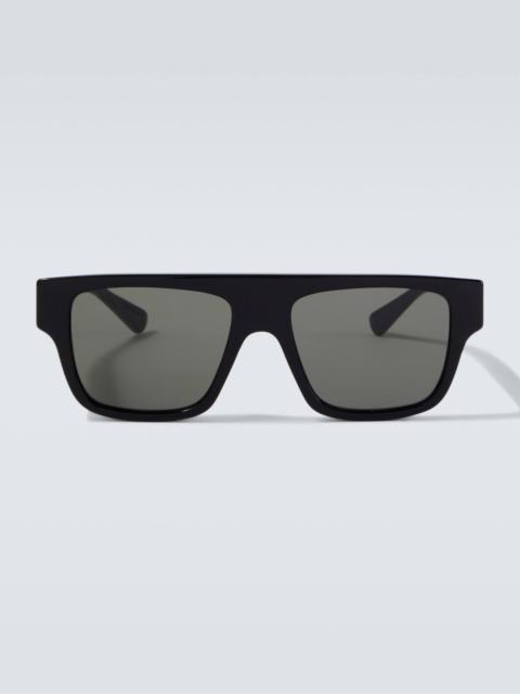 Web Stripe flat-top sunglasses