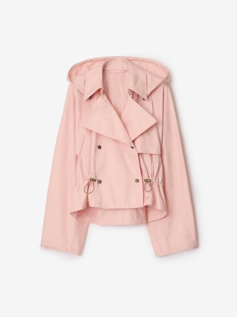 Tropical Gabardine Hooded Trench Jacket