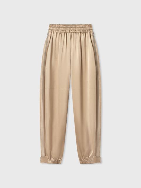 Articulated Vented Pant in Silk Charmeuse