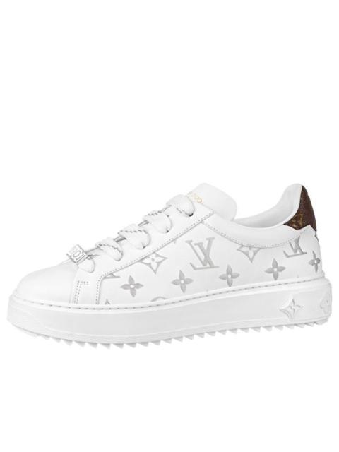 (WMNS) LOUIS VUITTON Time Out Sneakers 'White with Silver Monogram' 1A9HB7