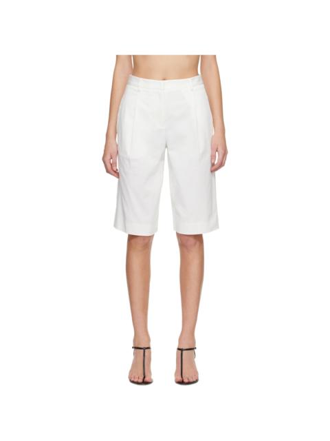 White Long Chino Shorts