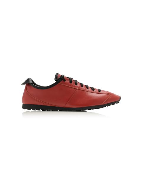 The Tennis Leather Sneakers red