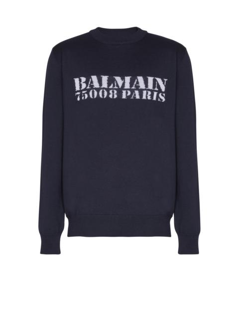 Balmain Stamp merino wool jumper