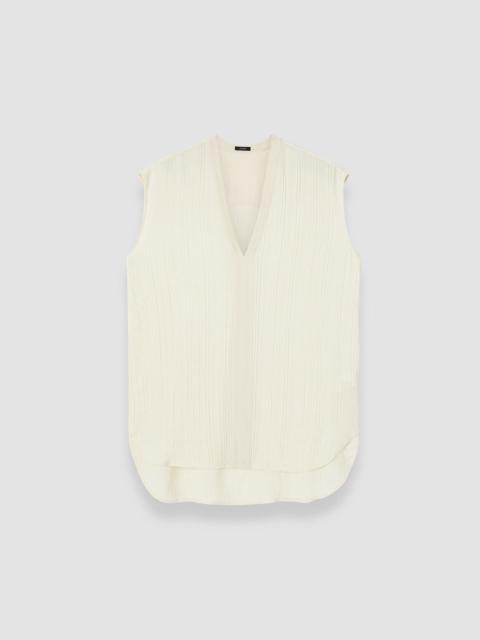 Lucien Pleat Jacquard Blouse