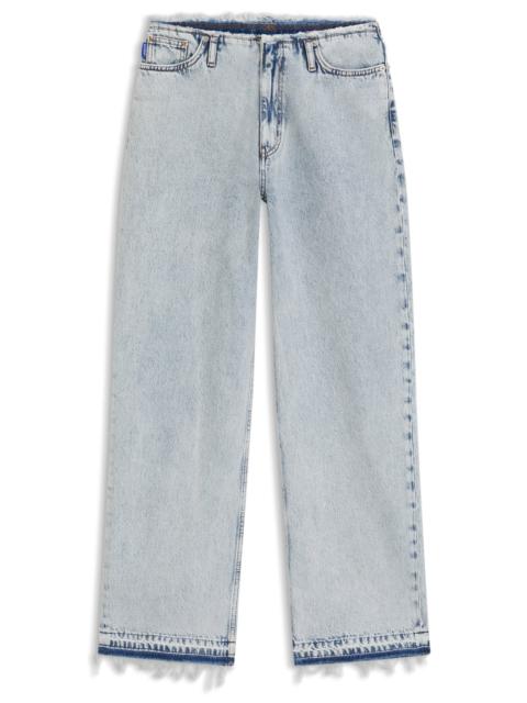 AZURE-BLUE LOOSE-FIT JEANS IN RIGID DENIM
