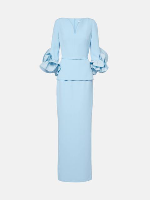 Clemence ruffled crêpe gown