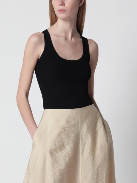 Black ribbed tank top