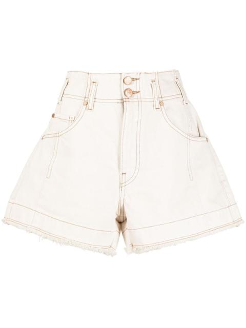 wide-leg high-waisted shorts