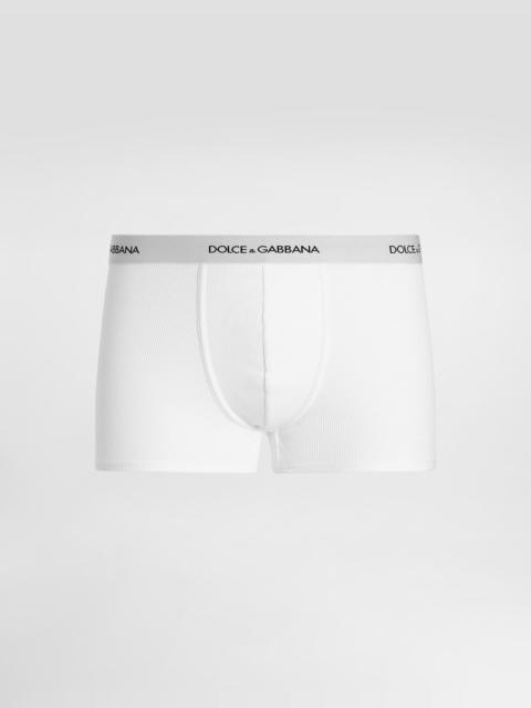 Fine-rib regular cotton boxers