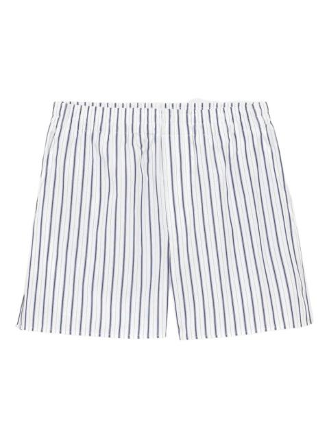 striped elasticated-waist shorts