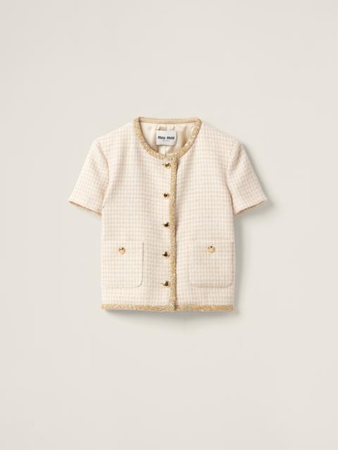 Single-breasted tweed jacket