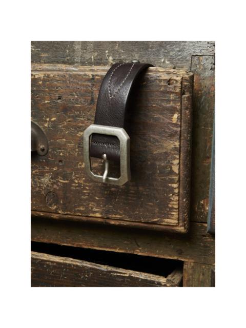 topstitching leather belt