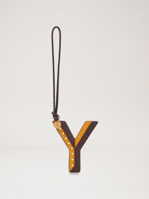Bi-Colour Leather Keyring - Y
Deep Amber Silky Calf