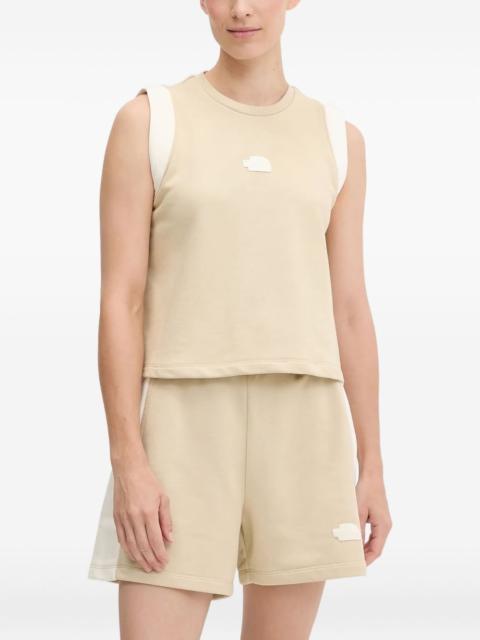 contrast-panel sleeveless top