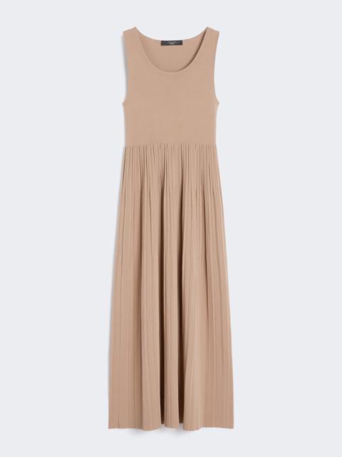 MARKUS Plissé-pleated viscose crepe dress