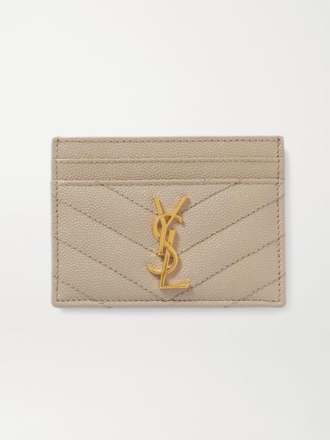Monogramme Quilted Textured-leather Cardholder
