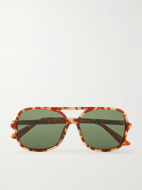 Judy Aviator-style Tortoiseshell Acetate And Gold-tone Sunglasses