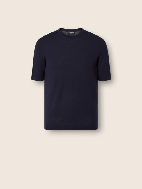 NAVY BLUE 15MILMIL15 WOOL T-SHIRT