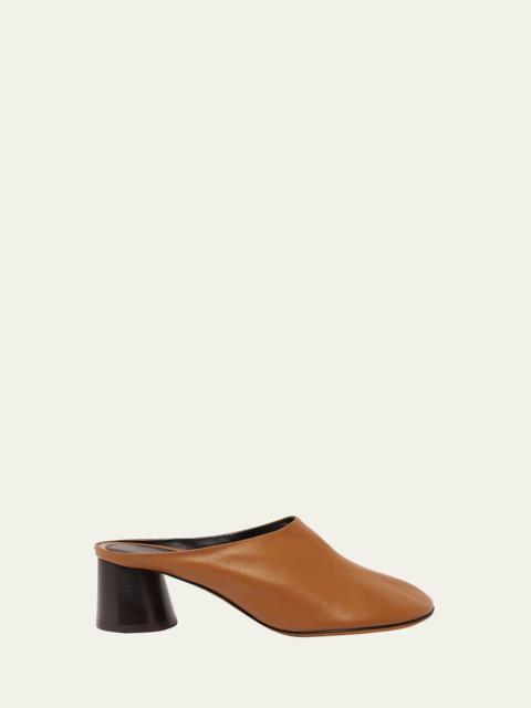 Glove Lambskin Block-Heel Mules
