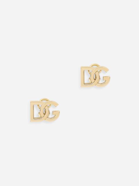 Logo clip-on earrings in yellow 18kt gold