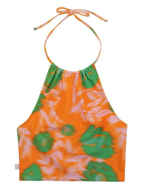halterneck printed bikini
