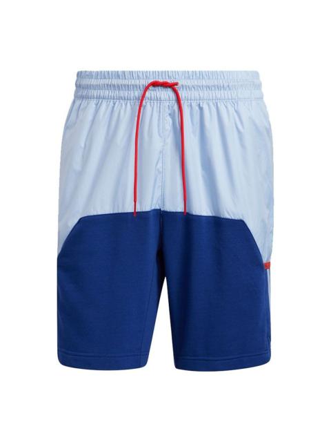 adidas Trae Short Colorblock Basketball Sports Shorts Blue H56327