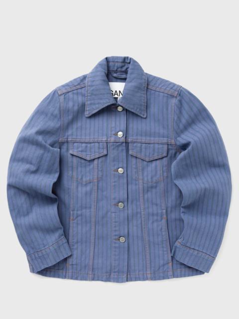 Stripe Overdyed Denim Jacket