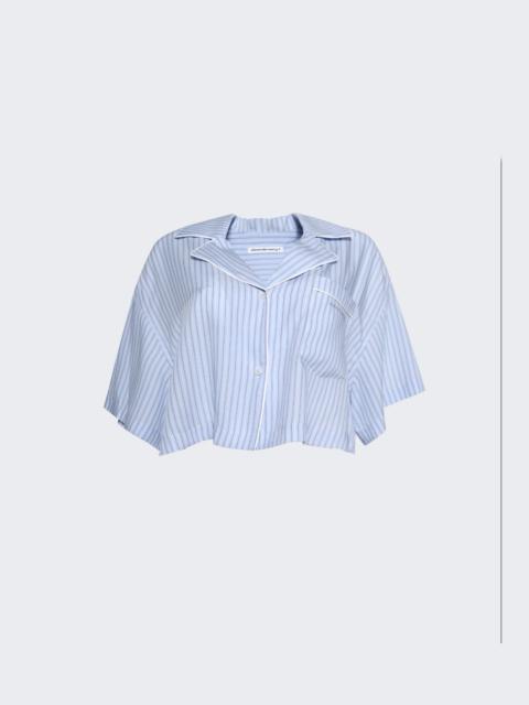 Cropped Shirt Oxford Blue