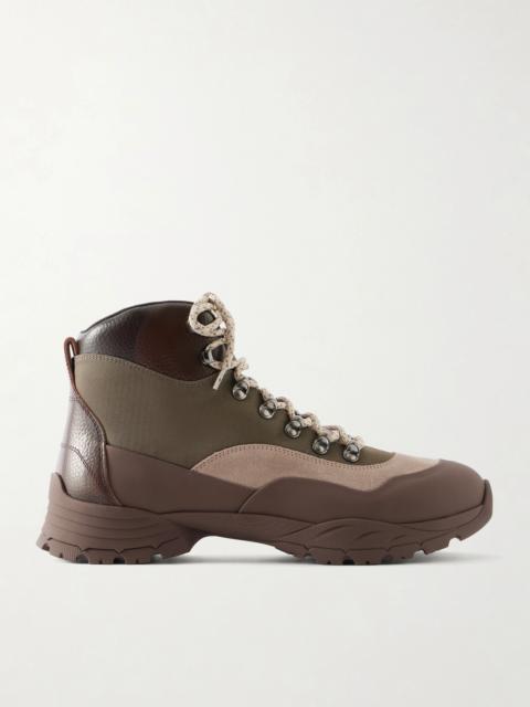 Paneled Suede and Leather-Trimmed Rubber Hiking Boots