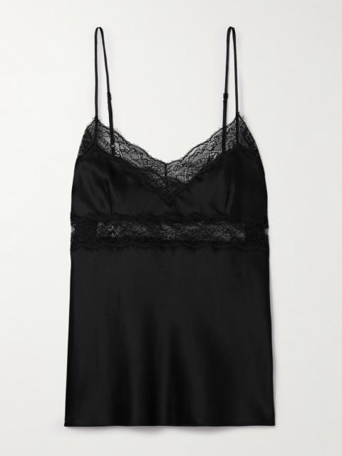 Felicie Lace-trimmed Silk-charmeuse Camisole