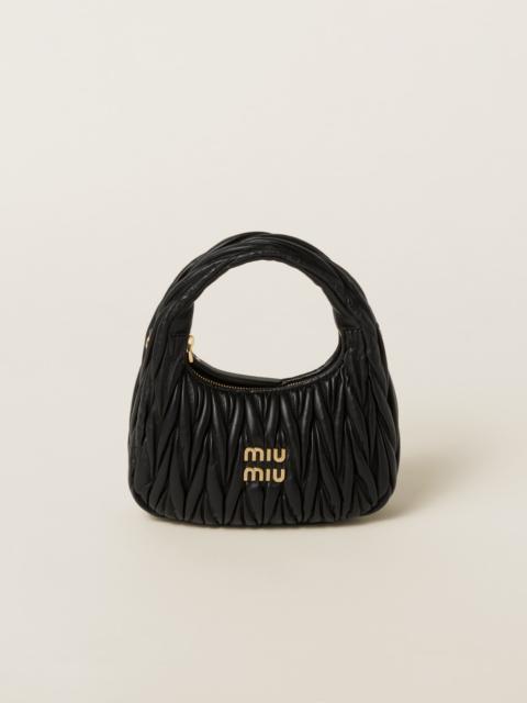 Wander matelassé nappa leather hobo bag