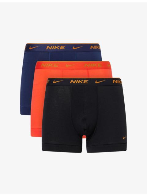 Everyday Branded Pack Of Three Stretch-Cotton Trunks Shorty