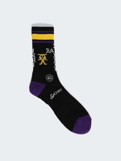 Sinner Socks Black And Purple