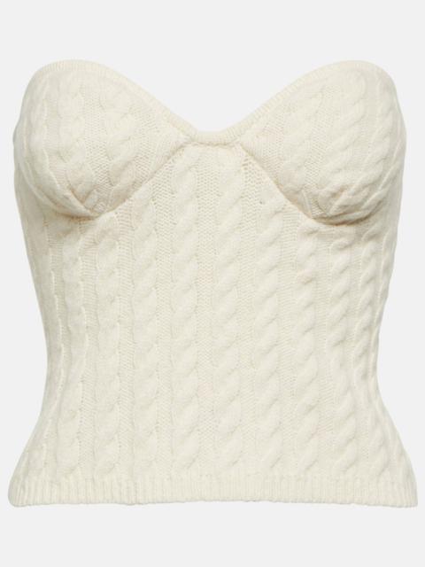 Cable-knit tube top
