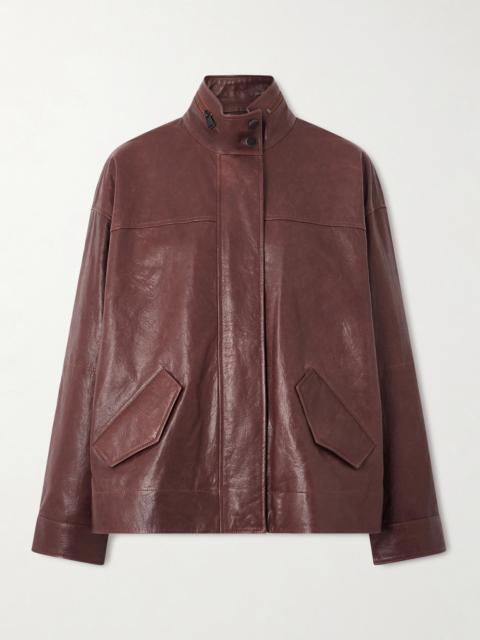 Hartley Paneled Textured-leather Jacket