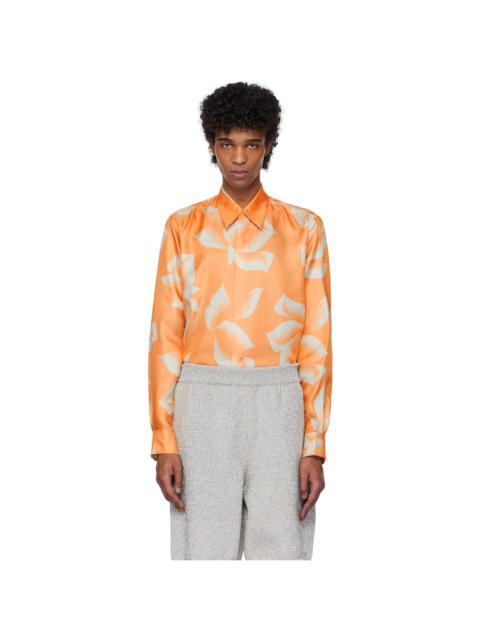 Orange Silk Shirt