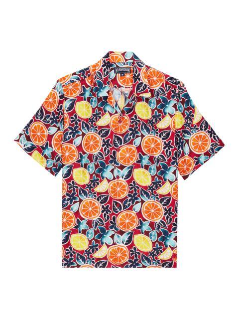 Men Bowling Linen Shirt Presse Citron