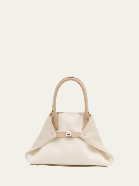 Ai Two-Tone Leather Tote Bag
