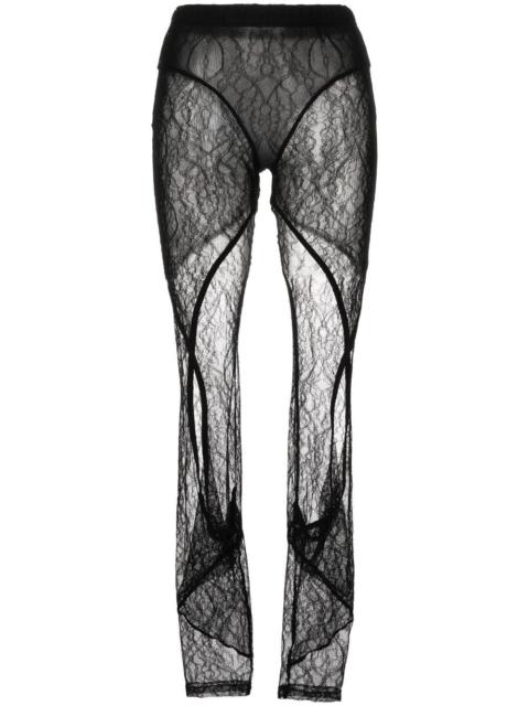 lace high-waisted leggings