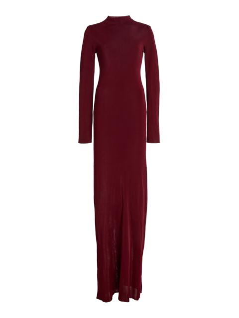 Kaplan Rayon Maxi Dress burgundy