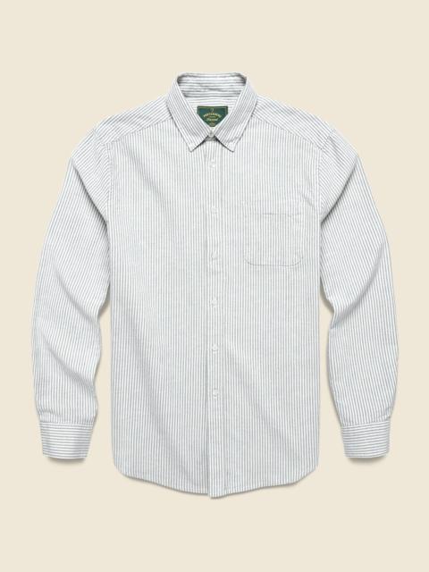 Belavista Brushed Oxford Shirt - Green Stripe