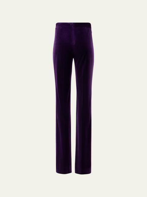 Carl Velvet Straight-Leg Pants