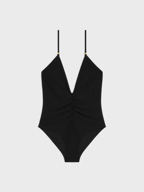 gathered swimsuit in matte jersey