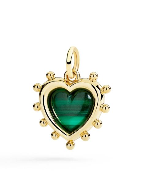 HEART CHARM WITH MALACHITE